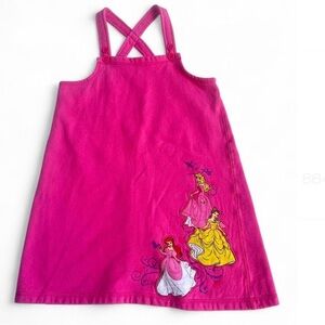 Disney Princess Hot Pink Dress Girls Medium 7/8 Ariel Belle Aurora Disney Store
